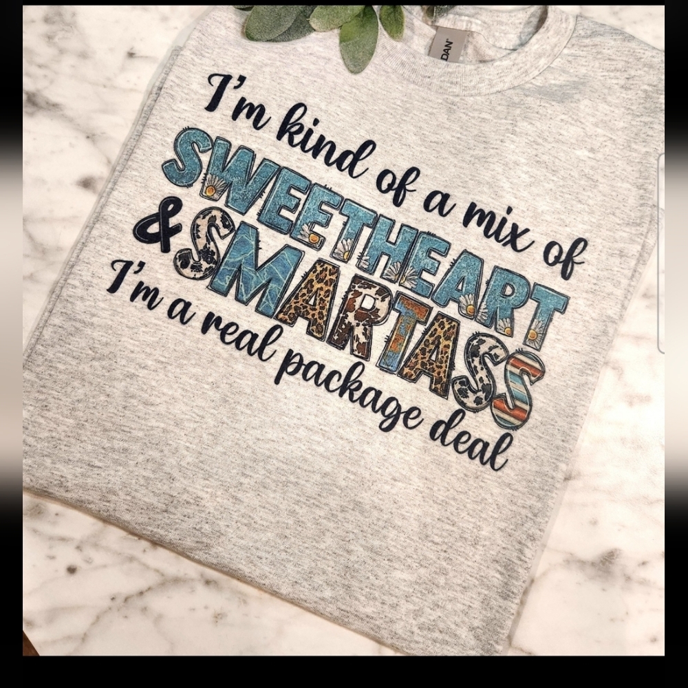 Funny shirt mix of Sweetheart And Smart A cute popular trending